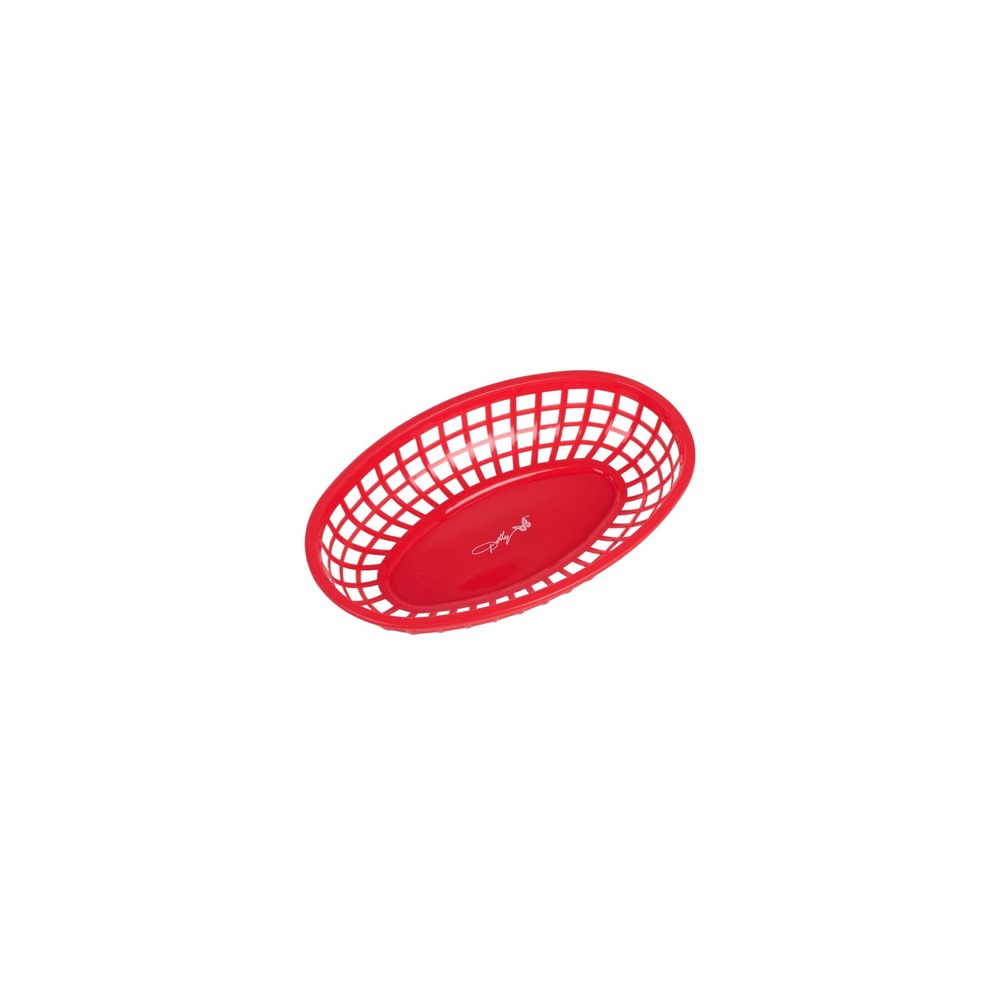 Dolly Parton Red Plastic Food Serving Basket Oval Diner Style Butterfly Logo